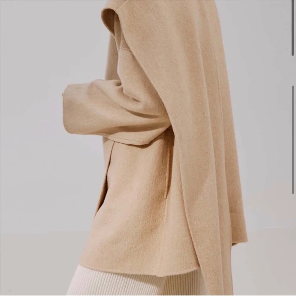 NWT Gentle Herd Camel Hair Wrap Coat - Picture 4 of 6